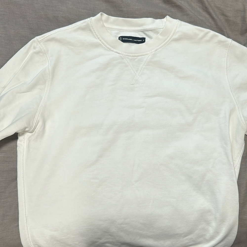 Everlane Uniform White crewneck sweatshirt